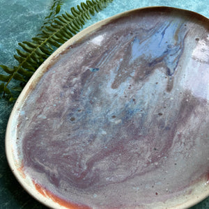 Abalone stoneware platter