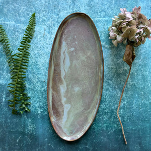 Abalone stoneware platter