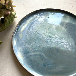 Abalone stoneware dinner plate/platter