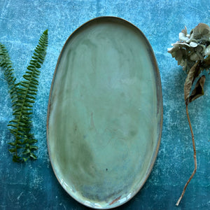 Abalone stoneware platter