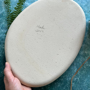 Abalone stoneware platter