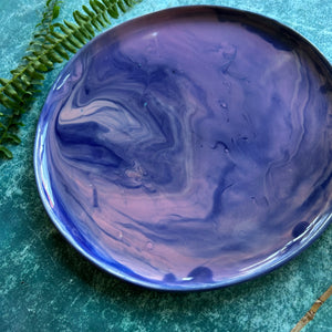 Abalone stoneware dinner plate/platter