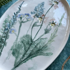 Botanical porcelain platter