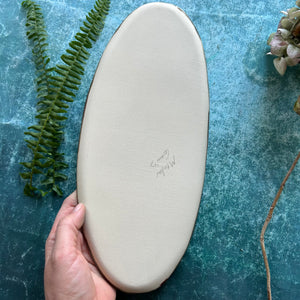 Abalone stoneware platter