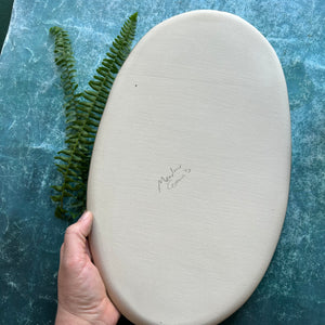 Abalone stoneware platter