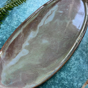 Abalone stoneware platter