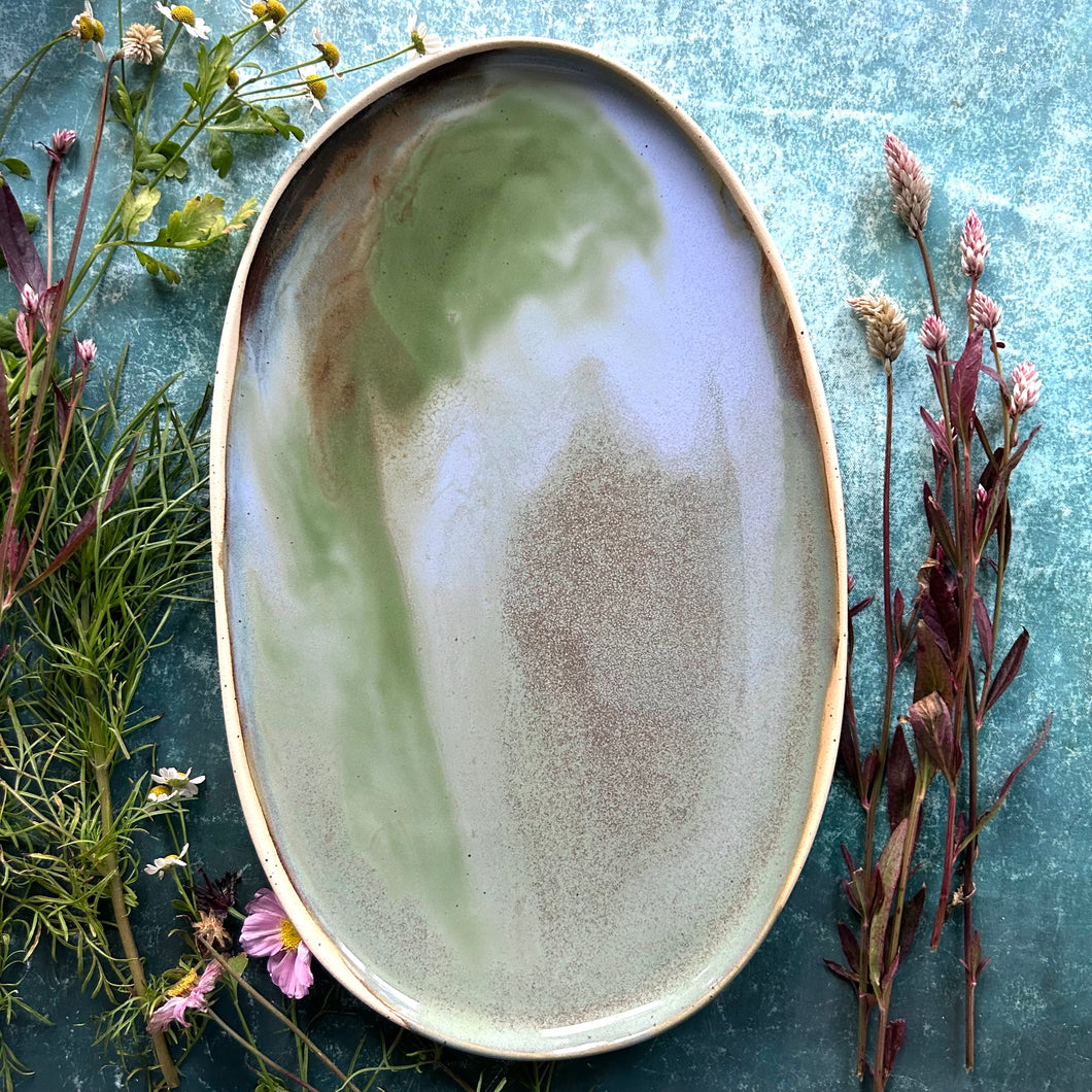 XL Abalone stoneware platter