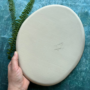 Abalone stoneware platter