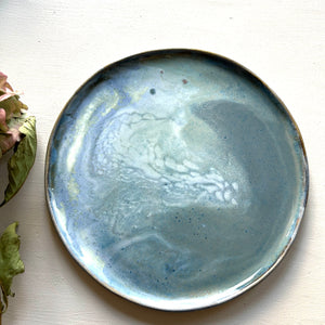 Abalone stoneware dinner plate/platter