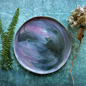 Abalone stoneware dinner plate/platter