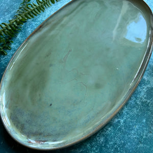 Abalone stoneware platter