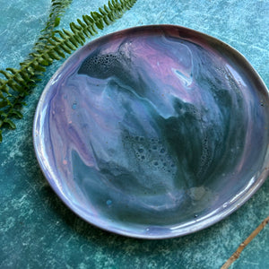 Abalone stoneware dinner plate/platter