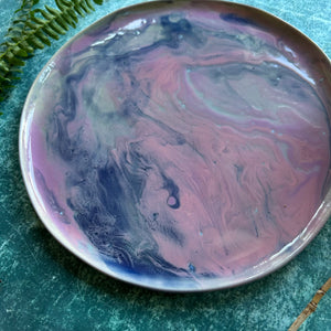 Abalone stoneware dinner plate/platter