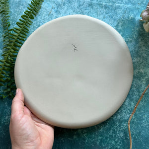 Abalone stoneware dinner plate/platter