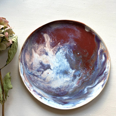 Abalone stoneware dinner plate/platter