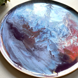 Abalone stoneware dinner plate/platter