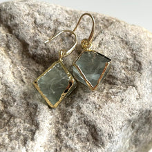 Load image into Gallery viewer, Flourite gold plated earrings